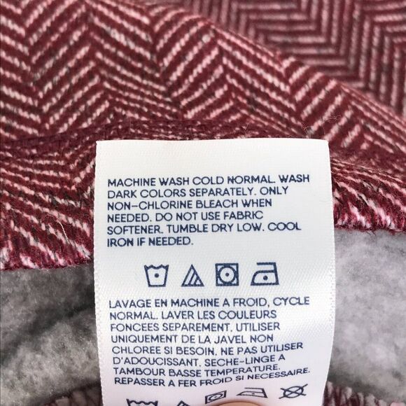 Lands' End Cowlneck Fleece Tunic Sweater Women's Large / 14-16 Herringbone Cozy - Picture 12 of 13